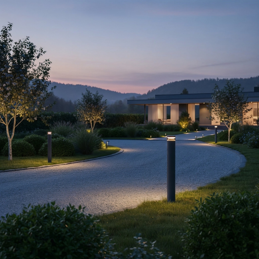 Ideal Lux - Lámpara LED de exterior BOEING LED/14W/230V 100 cm CRI 90 IP65 antracita