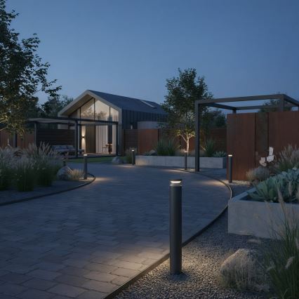 Ideal Lux - Lámpara LED de exterior BOEING LED/14W/230V 100 cm CRI 90 IP65 negro