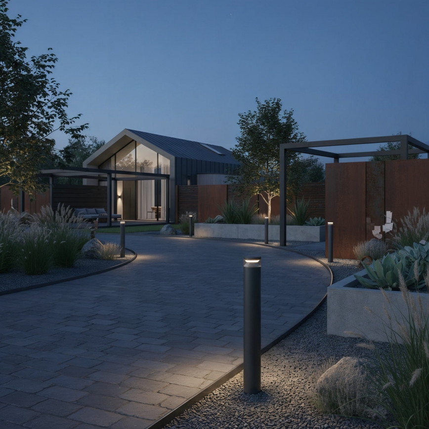 Ideal Lux - Lámpara LED de exterior BOEING LED/14W/230V 100 cm CRI 90 IP65 negro