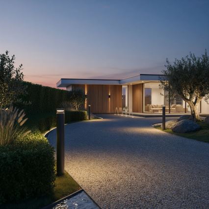 Ideal Lux - Lámpara LED de exterior BOEING LED/14W/230V 100 cm CRI 90 IP65 negro