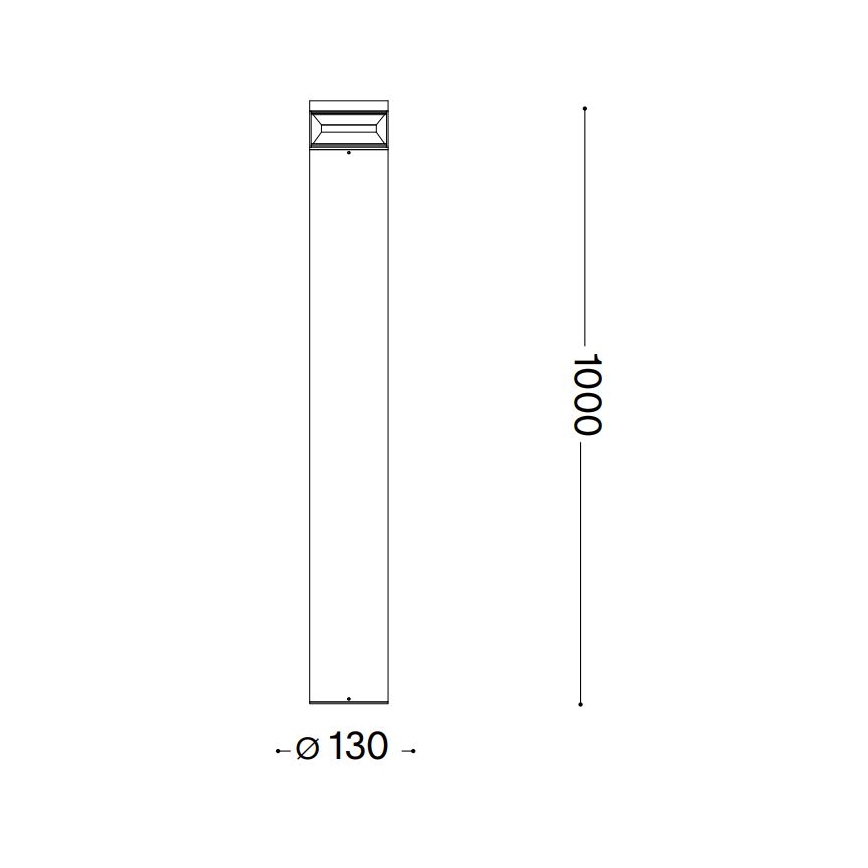 Ideal Lux - Lámpara LED de exterior BOEING LED/14W/230V 100 cm CRI 90 IP65 negro
