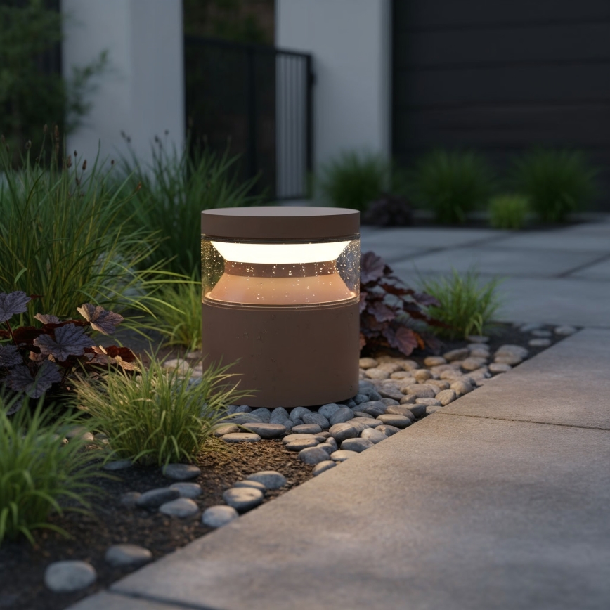 Ideal Lux - Lámpara LED de exterior BOEING LED/14W/230V 15 cm CRI 90 IP65 marrón