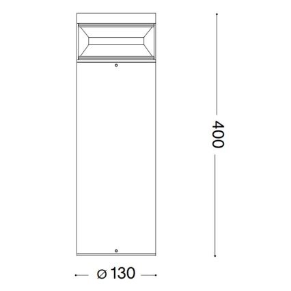 Ideal Lux - Lámpara LED de exterior BOEING LED/14W/230V 40 cm CRI 90 IP65 antracita