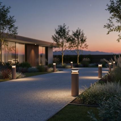 Ideal Lux - Lámpara LED de exterior BOEING LED/14W/230V 40 cm CRI 90 IP65 marrón