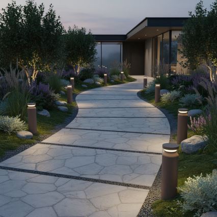 Ideal Lux - Lámpara LED de exterior BOEING LED/14W/230V 40 cm CRI 90 IP65 marrón