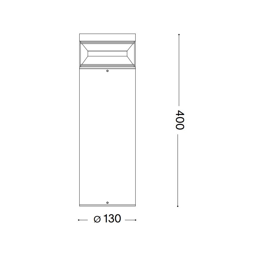 Ideal Lux - Lámpara LED de exterior BOEING LED/14W/230V 40 cm CRI 90 IP65 negro