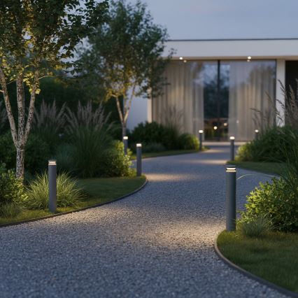 Ideal Lux - Lámpara LED de exterior BOEING LED/14W/230V diá. 70 cm CRI 90 IP65 antracita