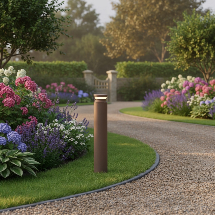 Ideal Lux - Lámpara LED de exterior BOEING LED/14W/230V diá. 70 cm CRI 90 IP65 marrón