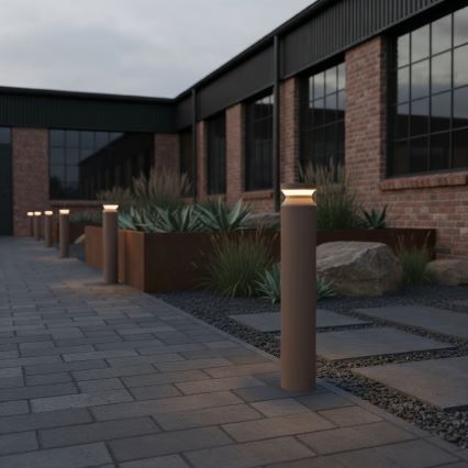 Ideal Lux - Lámpara LED de exterior BOEING LED/14W/230V diá. 70 cm CRI 90 IP65 marrón