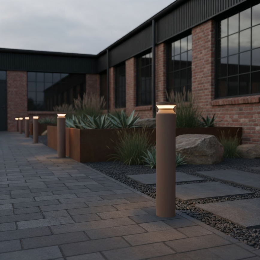 Ideal Lux - Lámpara LED de exterior BOEING LED/14W/230V diá. 70 cm CRI 90 IP65 marrón