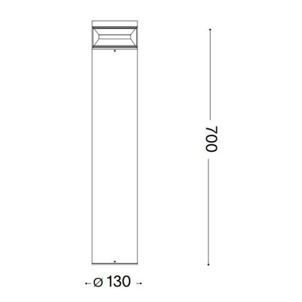 Ideal Lux - Lámpara LED de exterior BOEING LED/14W/230V diá. 70 cm CRI 90 IP65 marrón