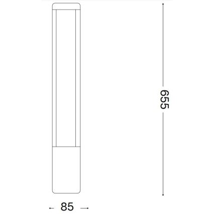 Ideal Lux - Lámpara LED de exterior TIFONE LED/8,5W/230V 65,5 cm IP65 antracita