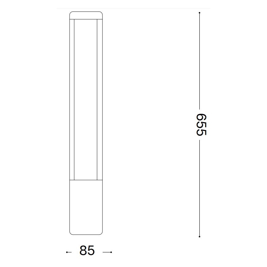 Ideal Lux - Lámpara LED de exterior TIFONE LED/8,5W/230V 65,5 cm IP65 antracita