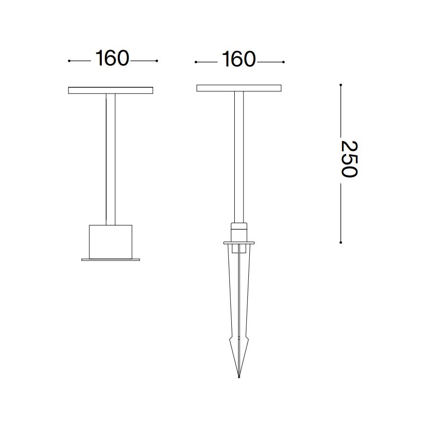 Ideal Lux - Lámpara LED de exterior TOFFEE LED/11W/230V CRI 90 IP65 antracita