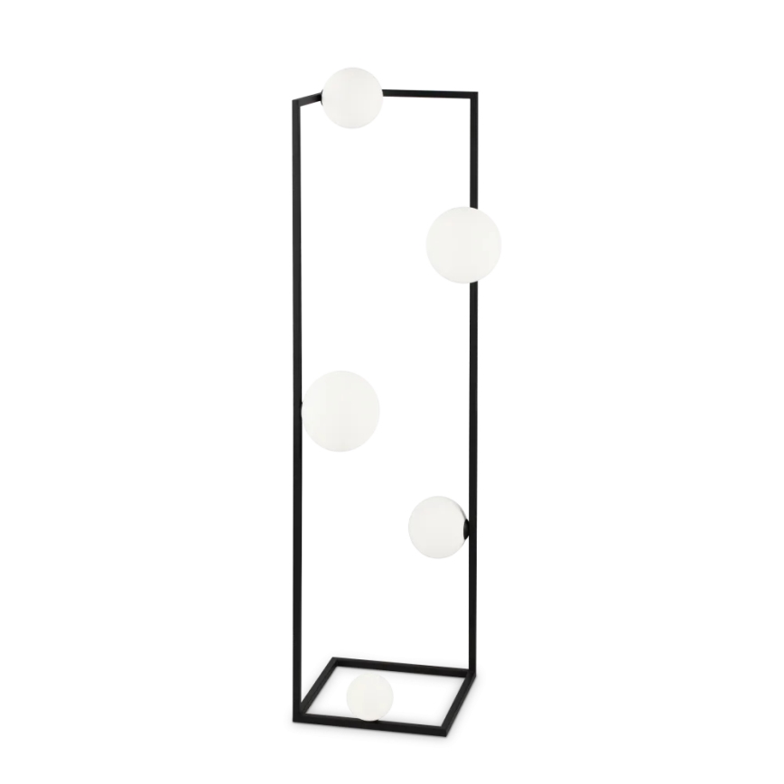 Ideal Lux - Lámpara LED de pie ANGOLO 5xG9/3W/230V negro