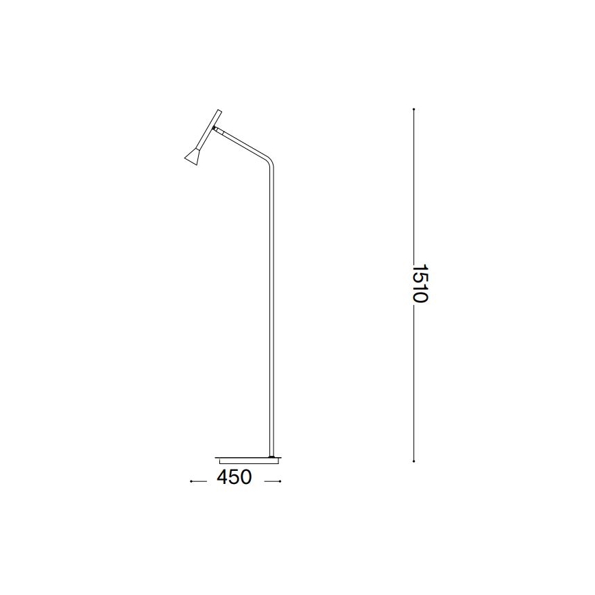 Ideal Lux - Lámpara LED de pie DIESIS LED/4,5W/230V CRI 95 negro