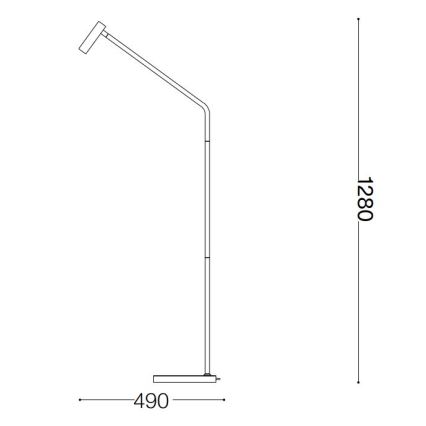 Ideal Lux - Lámpara LED de pie EASY LED/3,5W/230V CRI 90 blanco