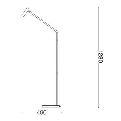 Ideal Lux - Lámpara LED de pie EASY LED/3,5W/230V CRI 90 latón