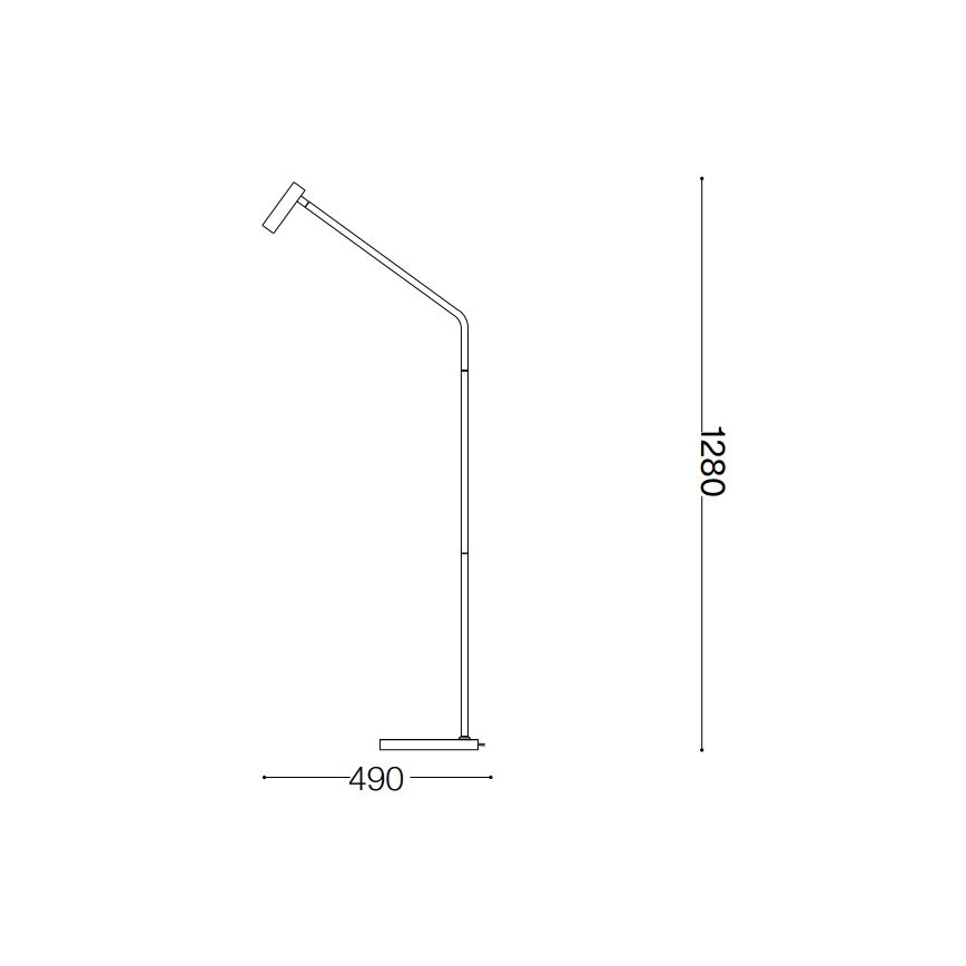 Ideal Lux - Lámpara LED de pie EASY LED/3,5W/230V CRI 90 latón