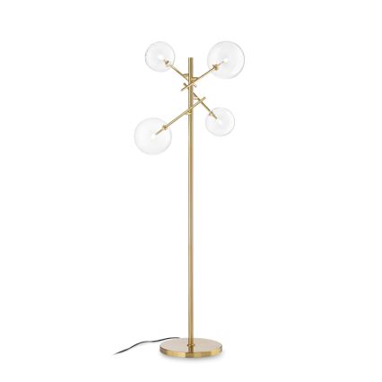 Ideal Lux - Lámpara LED de pie EQUINOXE 4xG4/2W/230V latón/transparente