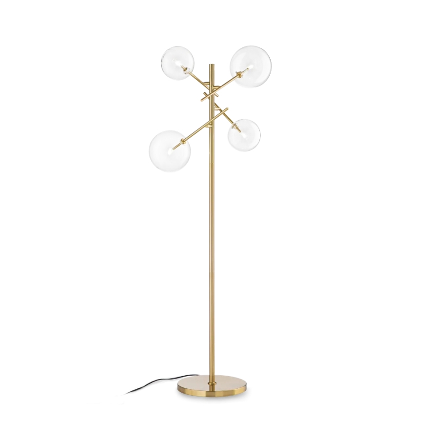 Ideal Lux - Lámpara LED de pie EQUINOXE 4xG4/2W/230V latón/transparente