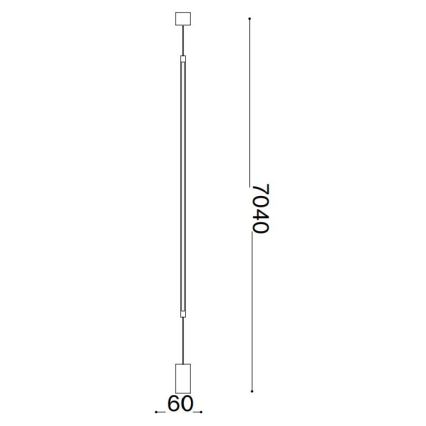 Ideal Lux - Lámpara LED de pie FILO LED/14W/230V 3000K CRI 90 blanco
