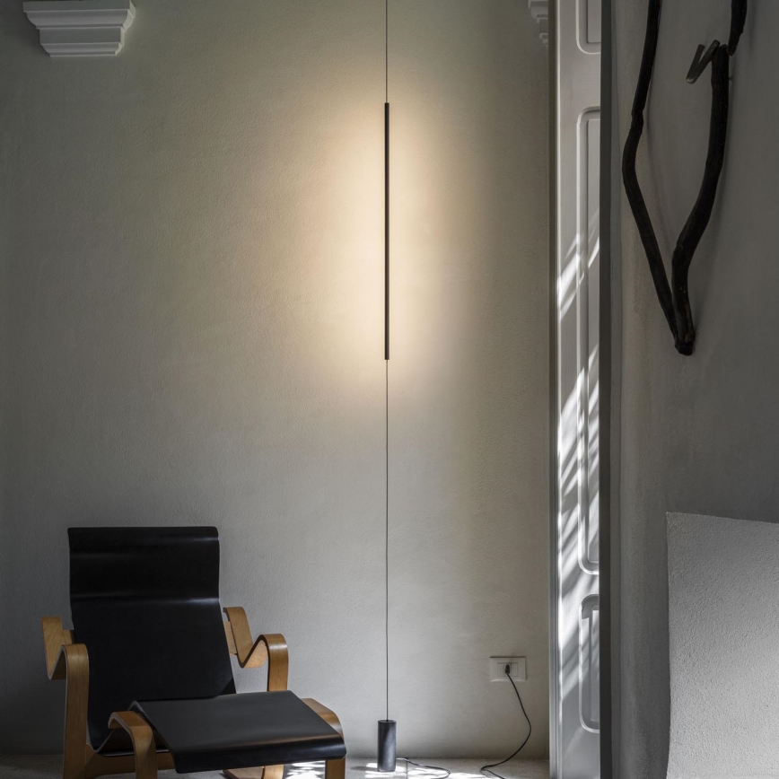 Ideal Lux - Lámpara LED de pie FILO LED/14W/230V 3000K CRI 90 negro