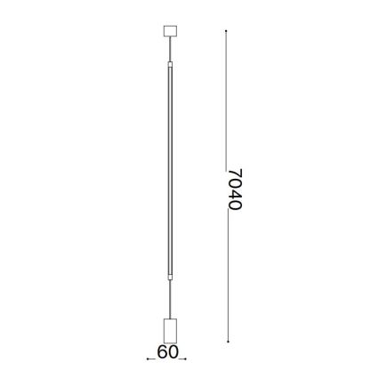 Ideal Lux - Lámpara LED de pie FILO LED/14W/230V 3000K CRI 90 negro