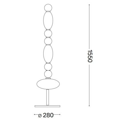 Ideal Lux - Lámpara LED de pie LUMIERE LED/58W/230V