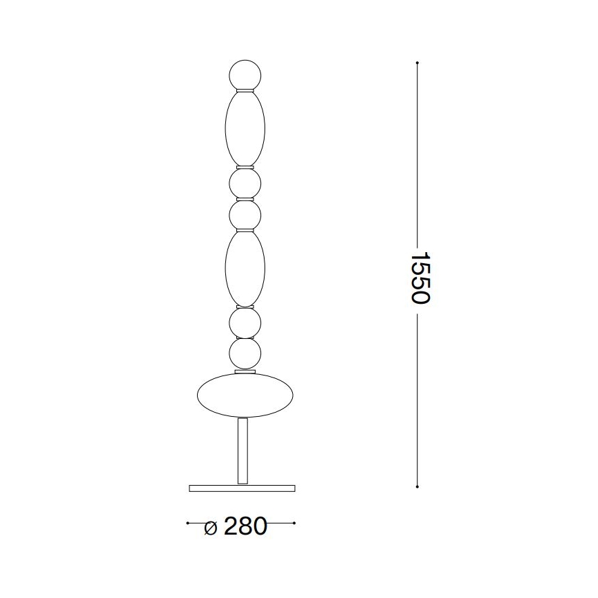 Ideal Lux - Lámpara LED de pie LUMIERE LED/58W/230V