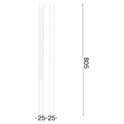 Ideal Lux - Lámpara LED exterior JEDI LED/12W/230V 80 cm CRI 90 IP65 antracita