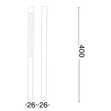 Ideal Lux - Lámpara LED exterior JEDI LED/7W/230V, 40 cm, CRI 90, IP65, antracita