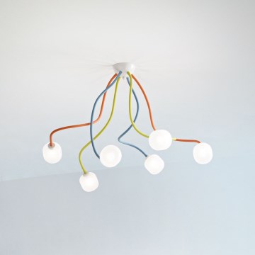 Ideal Lux - Lámpara LED flexible de techo OCTOPUS 6xG9/3W/230V colorido