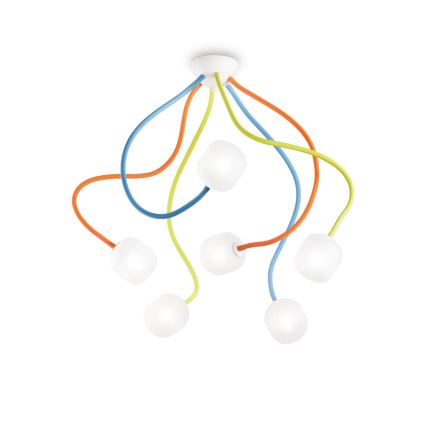 Ideal Lux - Lámpara LED flexible de techo OCTOPUS 6xG9/3W/230V colorido