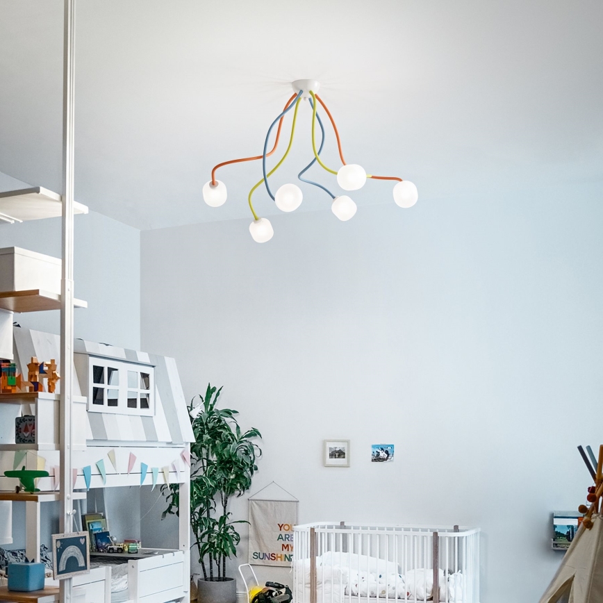 Ideal Lux - Lámpara LED flexible de techo OCTOPUS 6xG9/3W/230V colorido