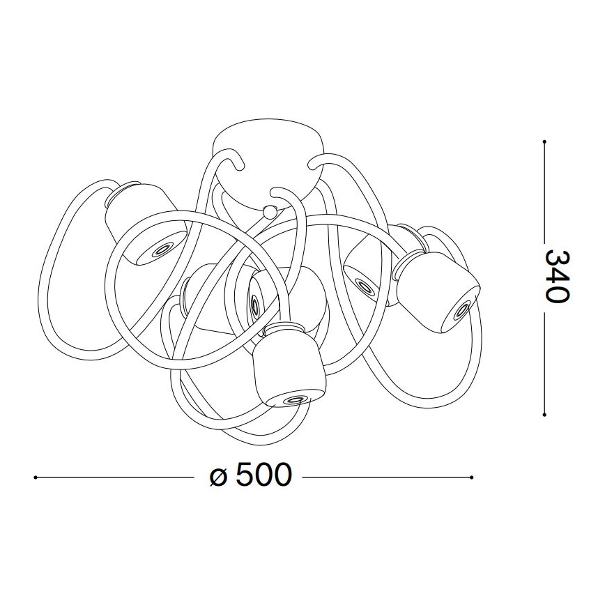 Ideal Lux - Lámpara LED flexible de techo OCTOPUS 6xG9/3W/230V colorido