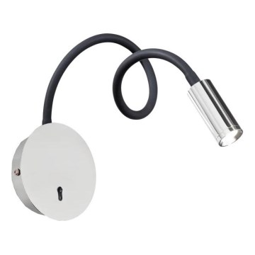 Ideal Lux - Lámpara LED flexible pequeña FOCUS LED/3,5W/230V CRI 90 gris/cromo brillante