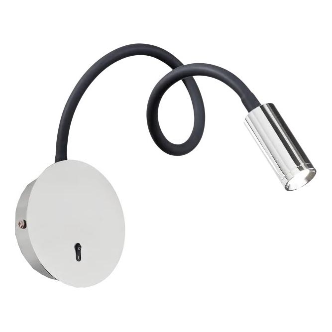 Ideal Lux - Lámpara LED flexible pequeña FOCUS LED/3,5W/230V CRI 90 gris/cromo brillante