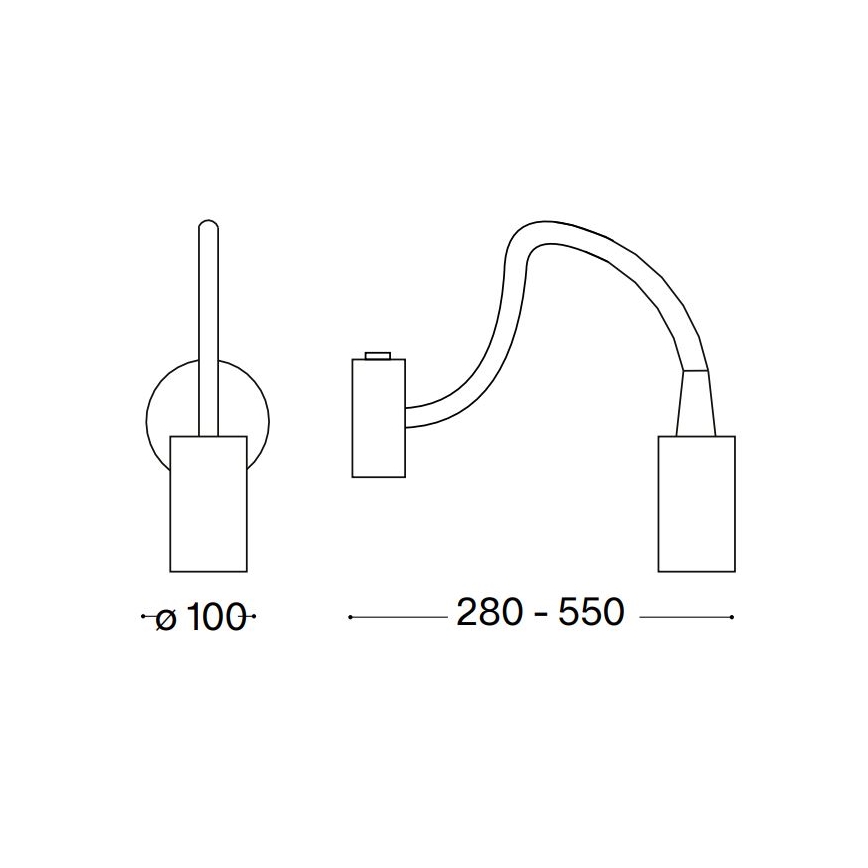 Ideal Lux - Lámpara LED flexible pequeña FOCUS LED/4W/230V CRI 90 blanco