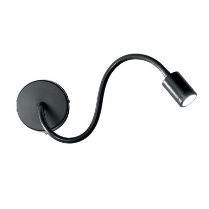 Ideal Lux - Lámpara LED flexible pequeña FOCUS LED/4W/230V CRI 90 negro