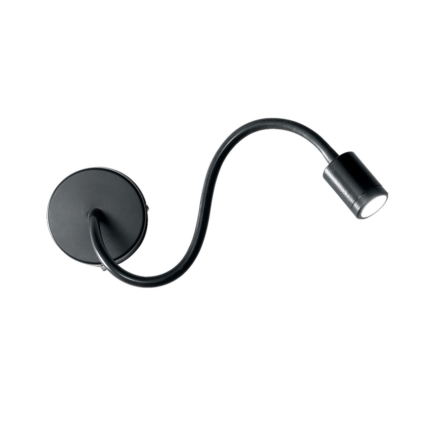 Ideal Lux - Lámpara LED flexible pequeña FOCUS LED/4W/230V CRI 90 negro