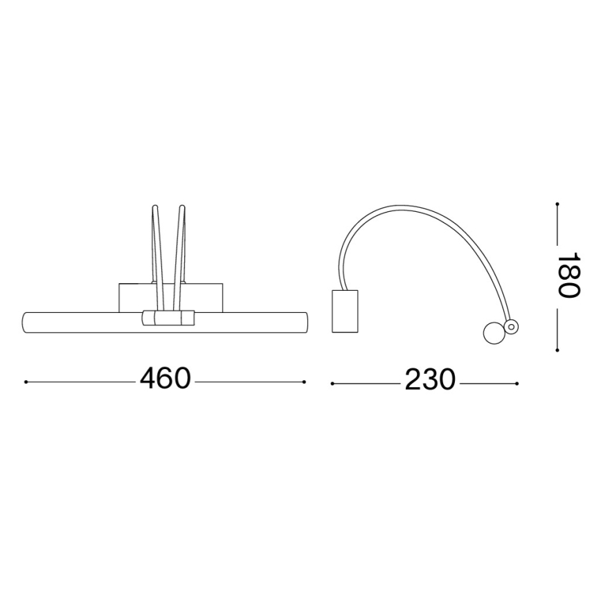 Ideal Lux - Lámpara LED para cuadros MIRROR LED/4,6W/230V cromo brillante