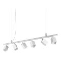 Ideal Lux - Lámpara LED suspendida por cable DYNAMITE 6xGU10/7W/230V CRI 90 blanca