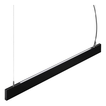 Ideal Lux - Lámpara LED suspendida por cable STEEL LED/29W/230V 4000K CRI 90 120 cm negra
