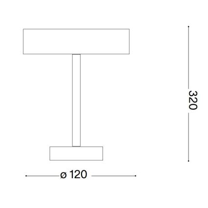 Ideal Lux - Lámpara LED táctil de exterior TOFFEE LED/2W/230V 2200 mAh CRI 90 IP54 negro