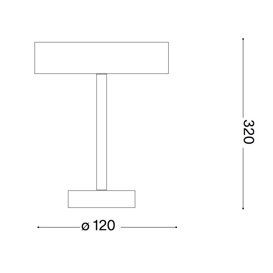 Ideal Lux - Lámpara LED táctil de exterior TOFFEE LED/2W/230V 2200 mAh CRI 90 IP54 negro