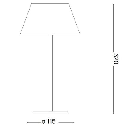 Ideal Lux - Lámpara exterior táctil LED regulable PURE LED/1,5W/3,7V 2200 mAh CRI 90 IP54 marrón