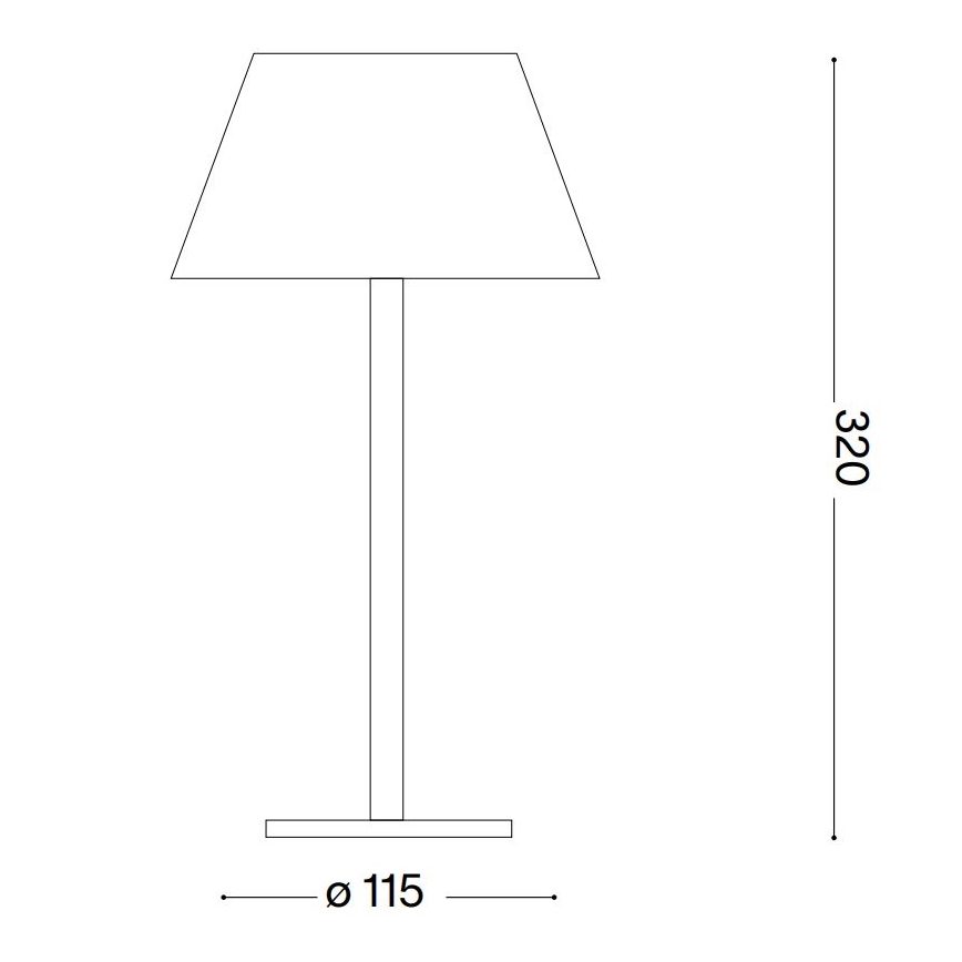 Ideal Lux - Lámpara exterior táctil LED regulable PURE LED/1,5W/3,7V 2200 mAh CRI 90 IP54 marrón