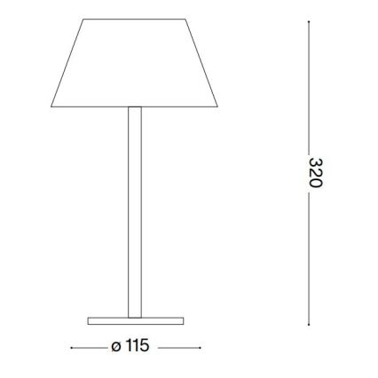 Ideal Lux - Lámpara exterior táctil LED regulable PURE LED/1,5W/3,7V 2200 mAh CRI 90 IP54 negra