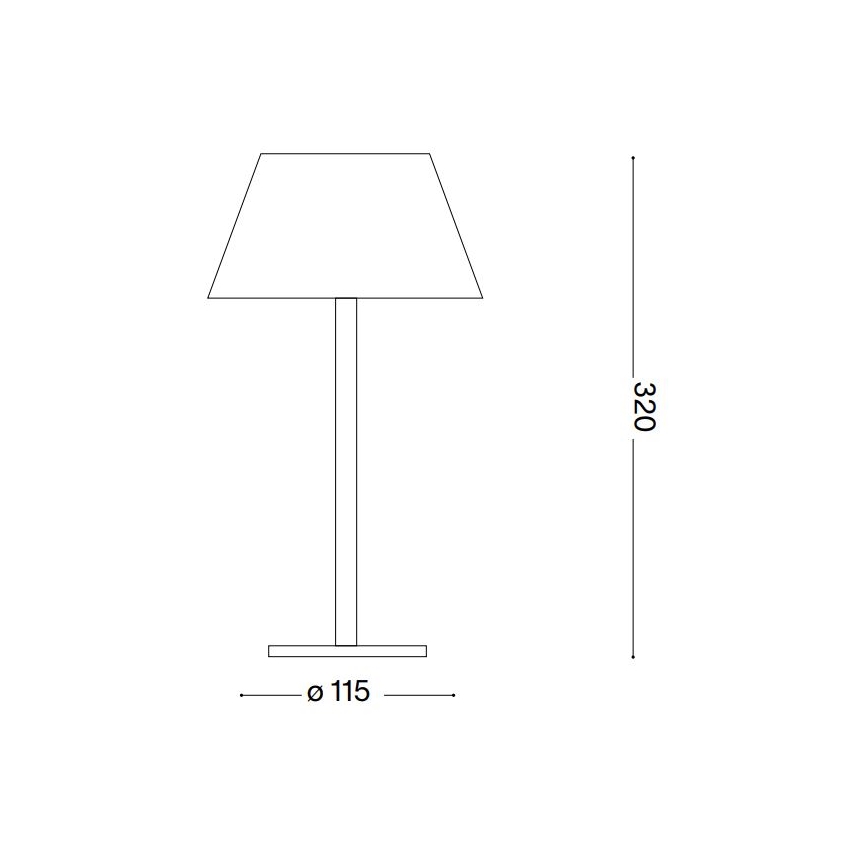 Ideal Lux - Lámpara exterior táctil LED regulable PURE LED/1,5W/3,7V 2200 mAh CRI 90 IP54 negra